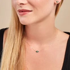 Collier Matiasma Or Jaune Malachite Diamant