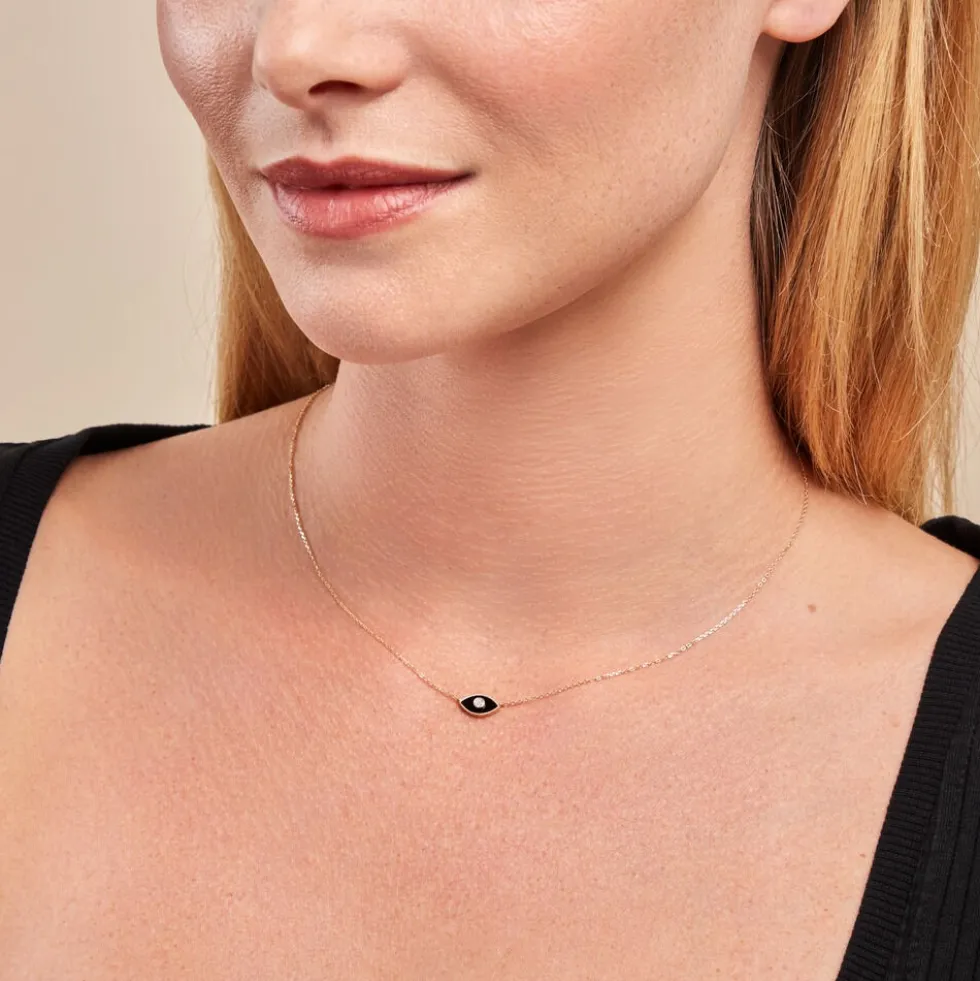 Collier Matiasma Or Jaune Onyx Diamant