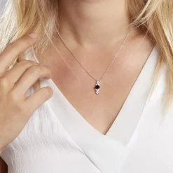 Collier Maymana Argent Blanc Oxyde De Zirconium