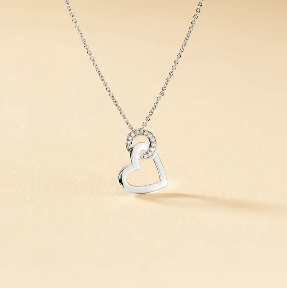 Collier Melesine Or Blanc Diamant