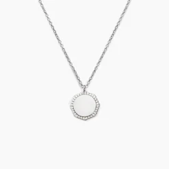 Collier Meralie Argent Blanc