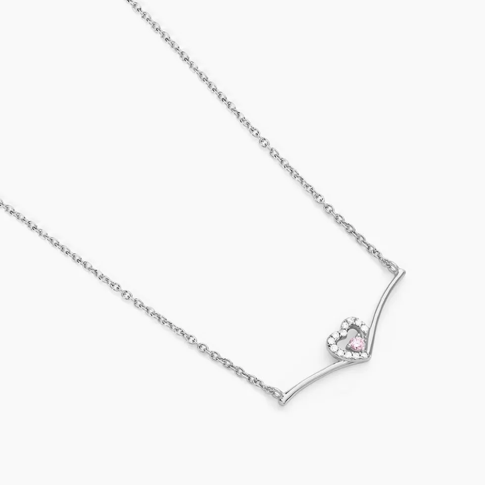 Collier Miline Argent Blanc Oxyde De Zirconium