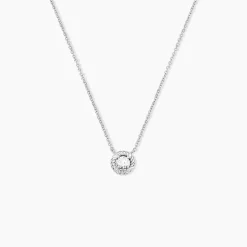 Collier Mori Argent Oxyde De Zirconium