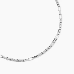 Collier Métal Acier Blanc