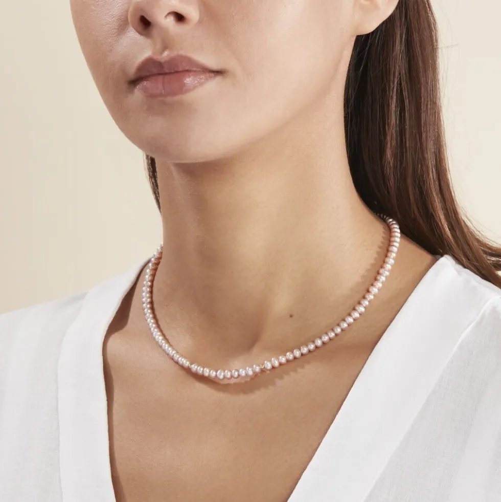 Collier Multicolore Or Jaune Perle De Culture