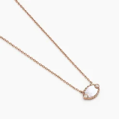 Collier Muse Argent Rose Nacre Oxyde De Zirconium