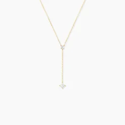 Collier Myfanwy Or Jaune Oxyde De Zirconium