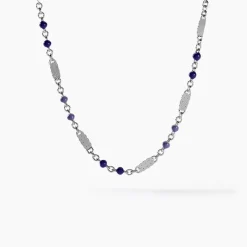 Collier Myliane Argent Blanc