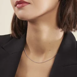 Collier Nahila Argent Blanc