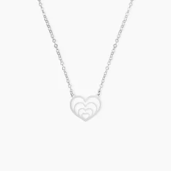 Collier Naleen Argent Blanc