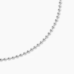 Collier Nateo Boules Argent Blanc