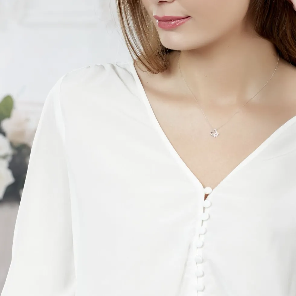 Collier Niagale Or Blanc Diamant