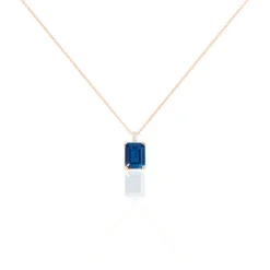 Collier Noee Or Rose Topaze Et Oxyde De Zirconium