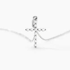 Collier Norine Argent Blanc Oxyde De Zirconium