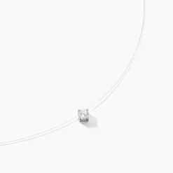 Collier Nylon Argent Blanc Oxyde