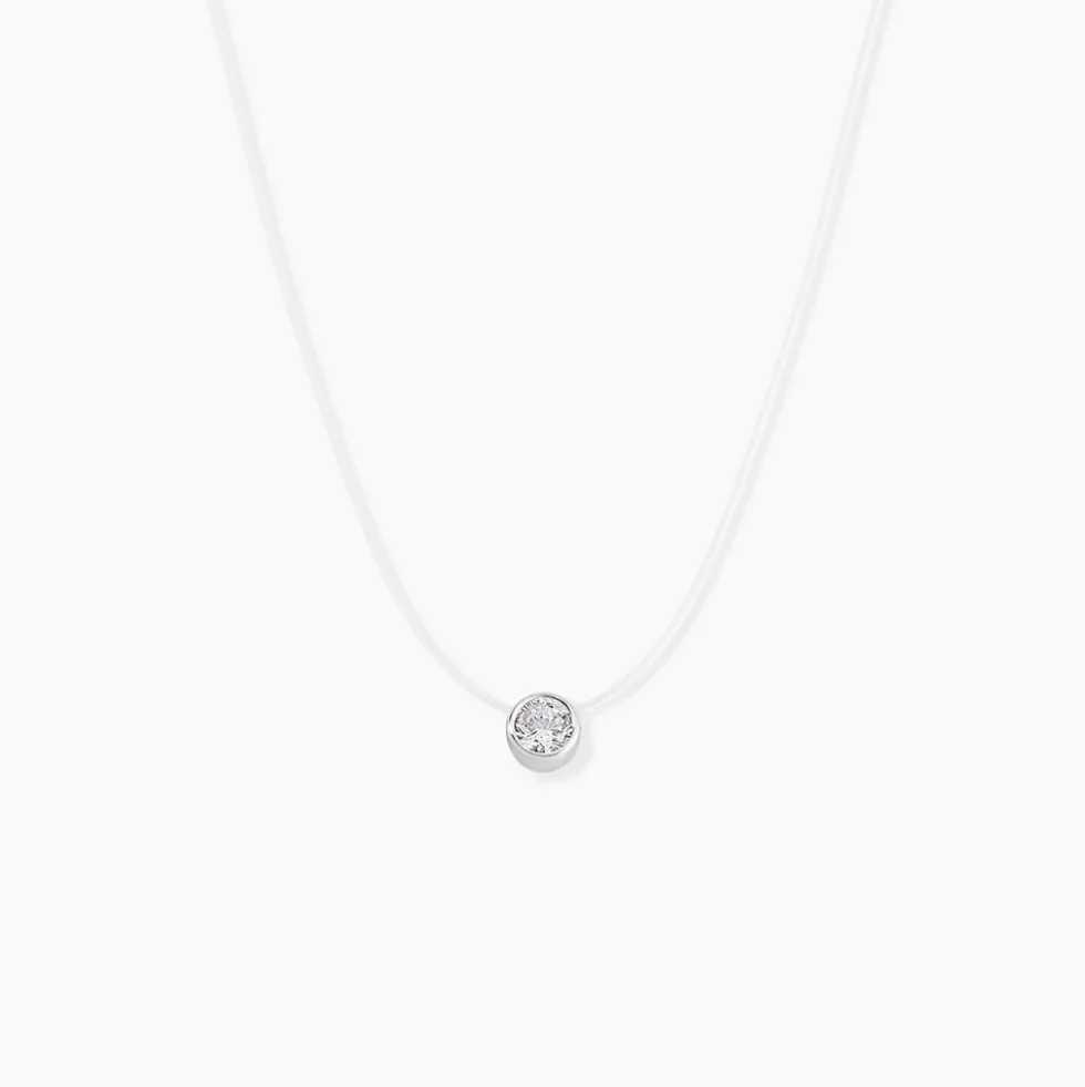 Collier Nylon Argent Blanc Oxyde