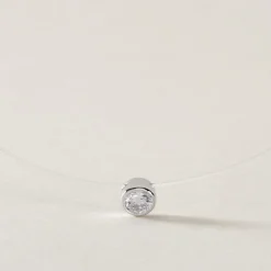 Collier Nylon Argent Blanc Oxyde
