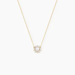 Collier Octavie Or Jaune Perle De Culture Oxyde De Zirconium