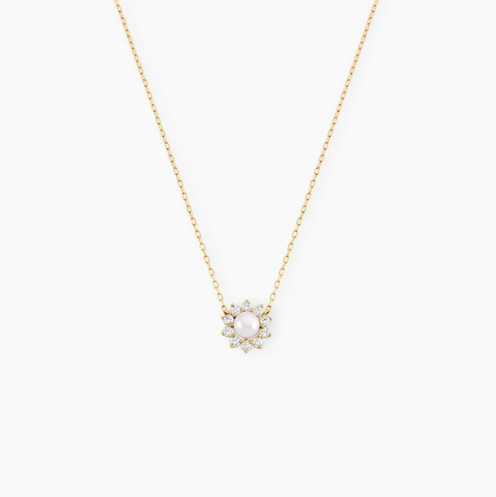 Collier Octavie Or Jaune Perle De Culture Oxyde De Zirconium