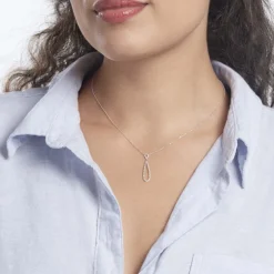 Collier Or Blanc Peregrina Diamants