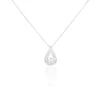 Collier Or Blanc Purete Goutte Diamant