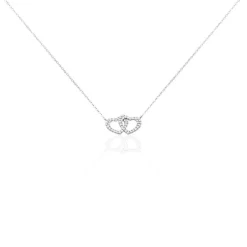 Collier Or Blanc Raoula Oxydes De Zirconium