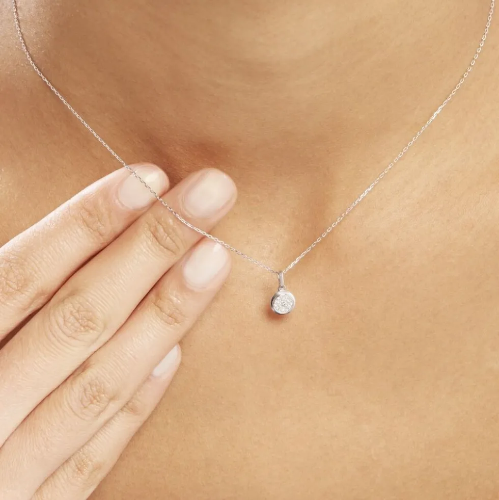 Collier Or Blanc Ruta Diamants
