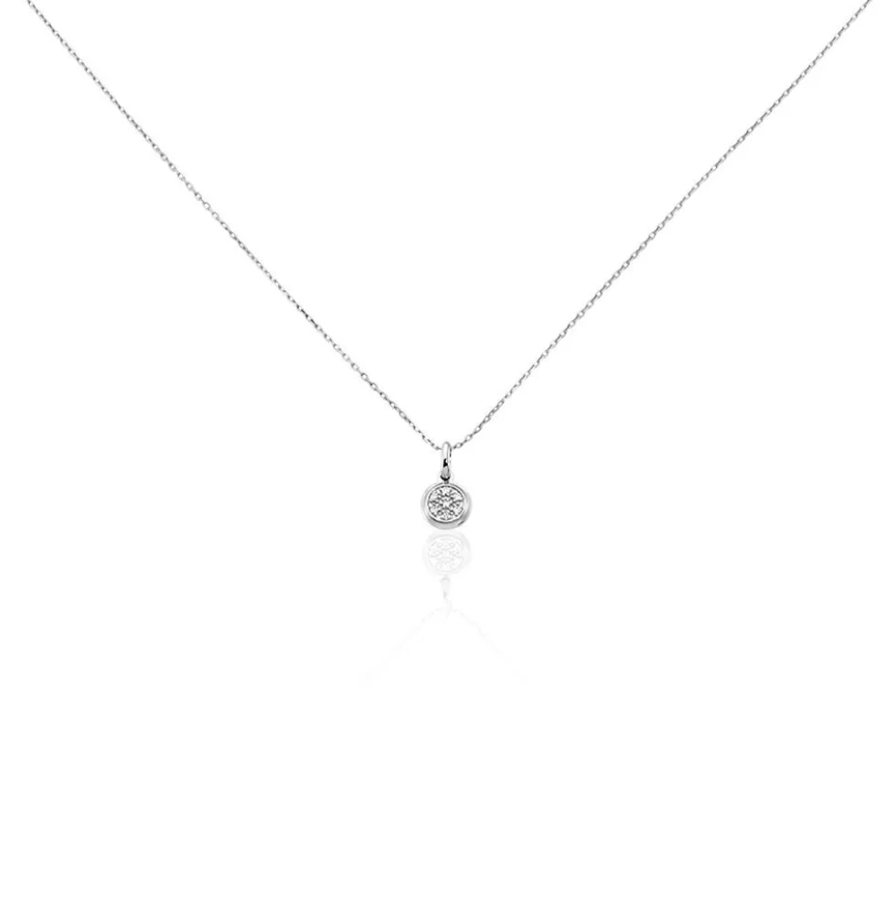 Collier Or Blanc Ruta Diamants
