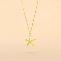 Collier Or Jaune Aenor Motif Etoile De Mer