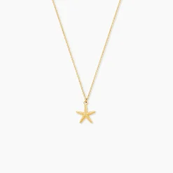 Collier Or Jaune Aenor Motif Etoile De Mer