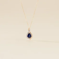 Collier Or Jaune Angelika Saphir