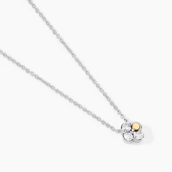 Collier Or Jaune Argent Blanc Oxyde De Zirconium