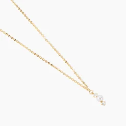 Collier Or Jaune Audrea Perle De Culture Oxydes De Zirconium