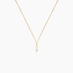 Collier Or Jaune Audrea Perle De Culture Oxydes De Zirconium