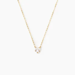 Collier Or Jaune Ava Oxyde De Zirconium