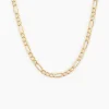 Collier Or Jaune Cameo Maille Alternée 1/3