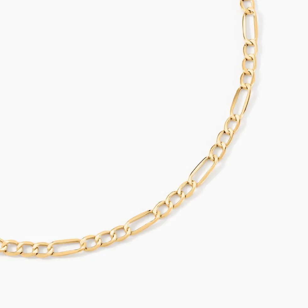 Collier Or Jaune Cameo Maille Alternée 1/3
