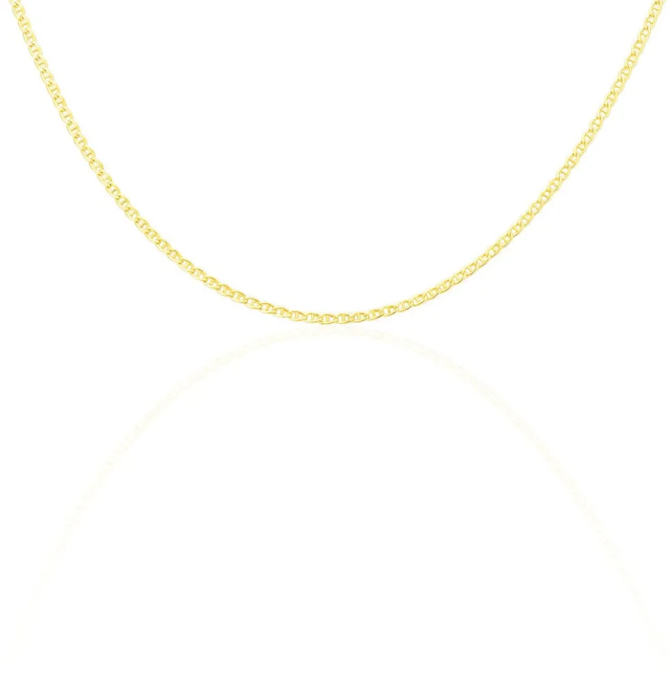 Collier Or Jaune Capucin Maille Marine