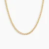 Collier Or Jaune Capucin Maille Marine