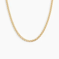 Collier Or Jaune Capucin Maille Marine