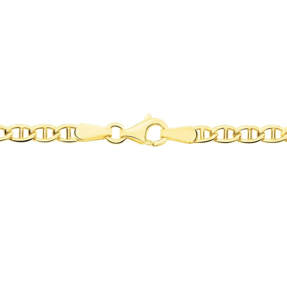 Collier Or Jaune Capucin Maille Marine