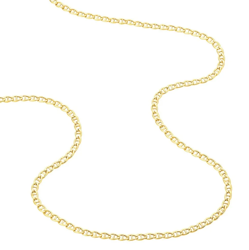 Collier Or Jaune Capucin Maille Marine
