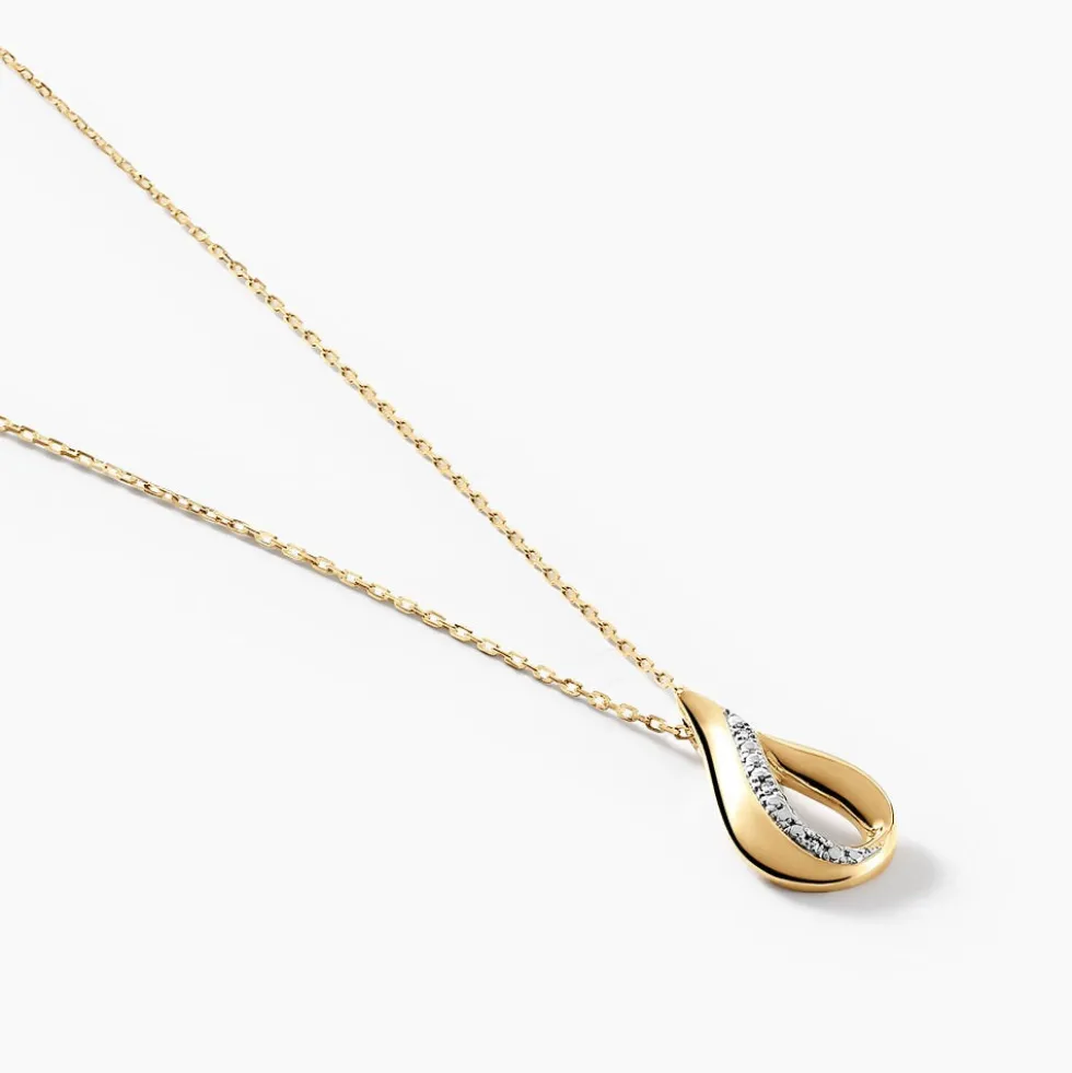 Collier Or Jaune Diamants Goccie