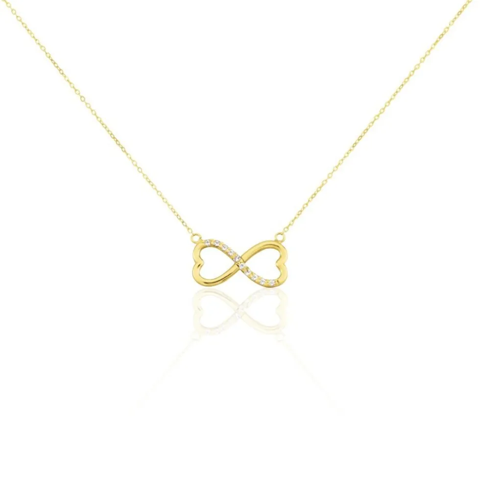 Collier Or Jaune Ilyas Oxyde De Zirconium