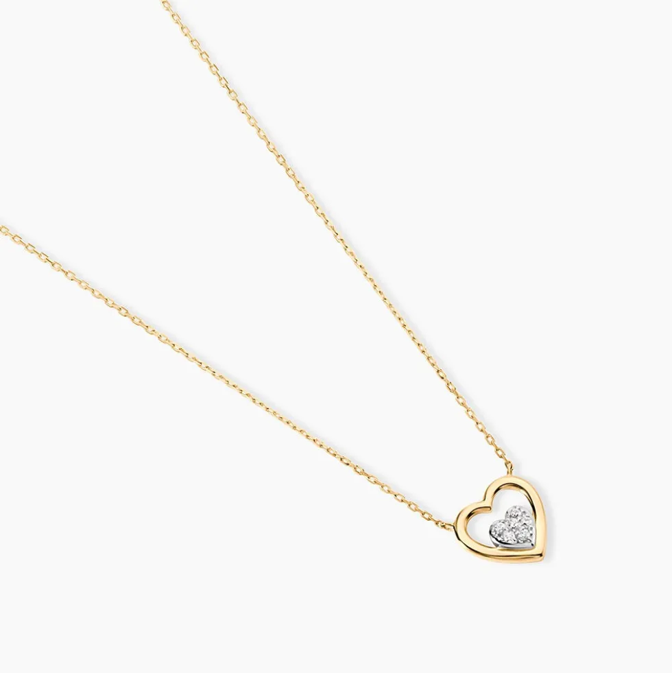 Collier Or Jaune Lenaick Oxyde De Zirconium