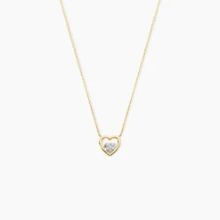 Collier Or Jaune Lenaick Oxyde De Zirconium