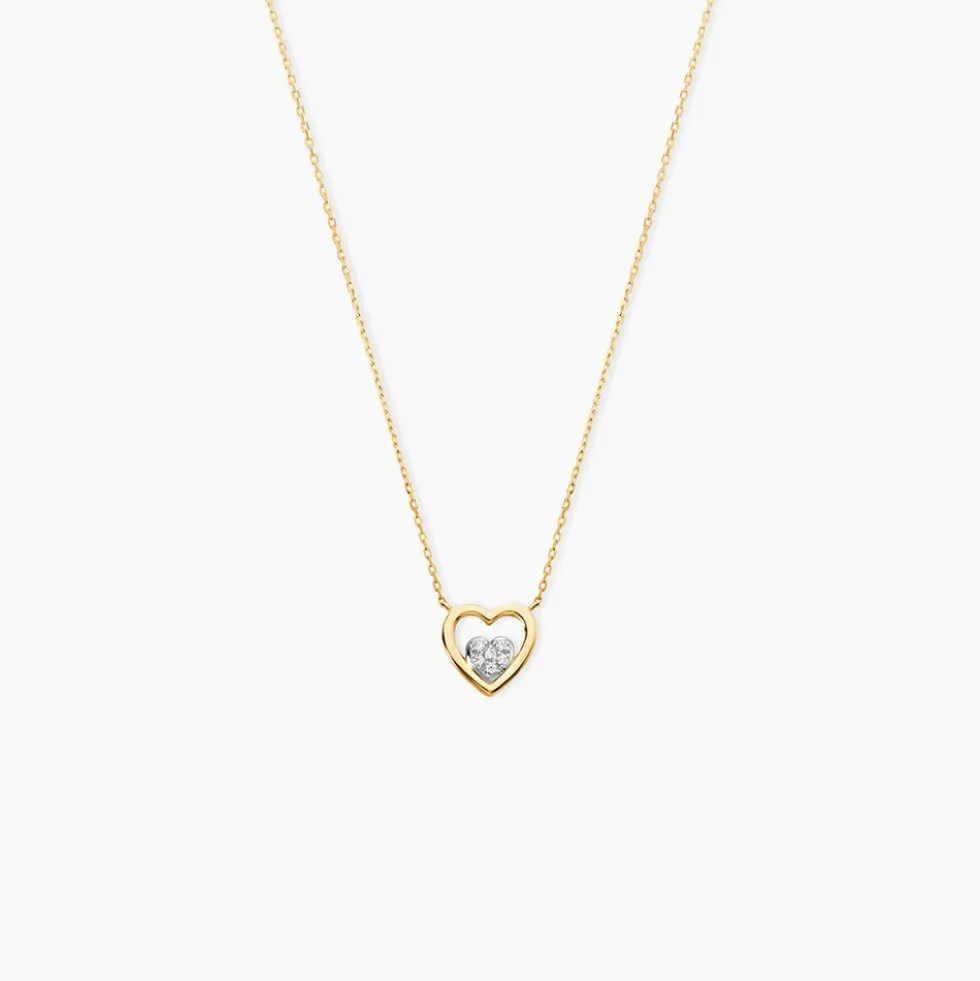 Collier Or Jaune Lenaick Oxyde De Zirconium