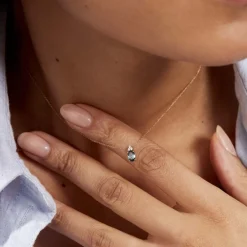 Collier Or Jaune Maurin Topaze Et Oxydes De Zirconium