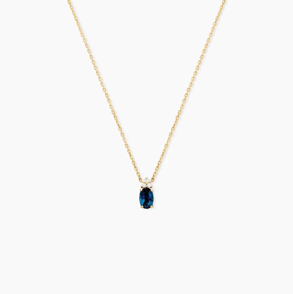 Collier Or Jaune Maurin Topaze Et Oxydes De Zirconium
