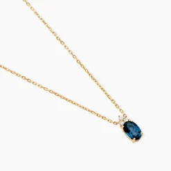 Collier Or Jaune Maurin Topaze Et Oxydes De Zirconium